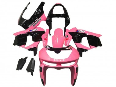 Wholesale 1998-1999 Kawasaki ZX6R Motorcycle Fairings - Pink Glossy Black Elf Bridgestone Canada