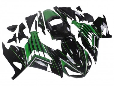 Wholesale 2012-2024 Kawasaki ZX14R ZZR1400 Motorcycle Fairings - Green Glossy Black Stripe Canada