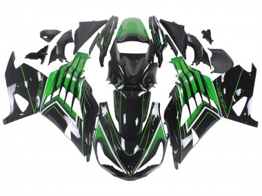 Wholesale 2012-2024 Kawasaki ZX14R ZZR1400 Motorcycle Fairings - Green Glossy Black Stripe Canada