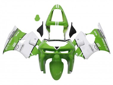 Wholesale 1998-1999 Kawasaki ZX6R Motorcycle Fairings - Green White Black Silkolene Bridgestone Canada