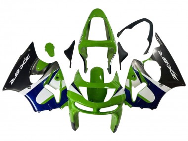 Wholesale 1998-1999 Kawasaki ZX6R Motorcycle Fairings - Green White Blue Silver Glossy Black Canada