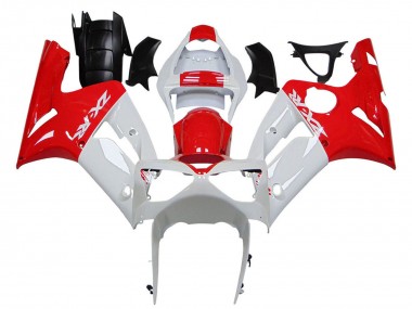 Wholesale 2003-2004 Kawasaki ZX6R Motorcycle Fairings - White Red Canada
