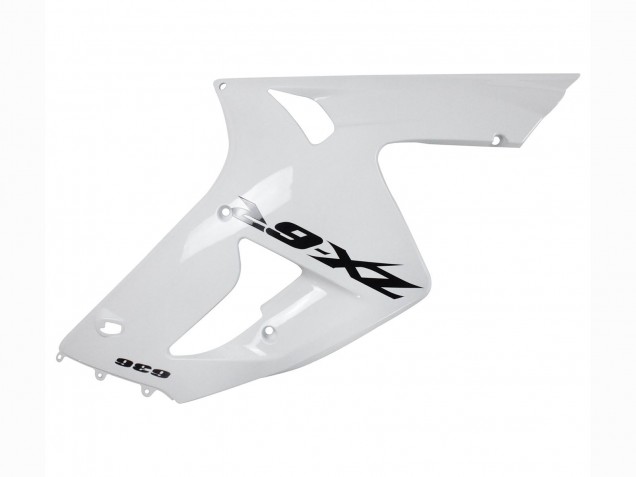 2003-2004 Kawasaki ZX6R Motorcycle Fairings - White Black Decals Canada