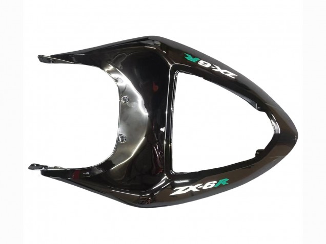 2005-2006 Kawasaki ZX6R Motorcycle Fairing - Glossy Black Green Flame Canada