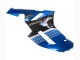 2007-2008 Kawasaki ZX6R Motorcycle Fairings - Black Blue Elf Canada