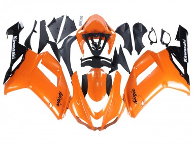 Wholesale 2007-2008 Kawasaki ZX6R Motorcycle Fairings - Orange Black Ninja Canada