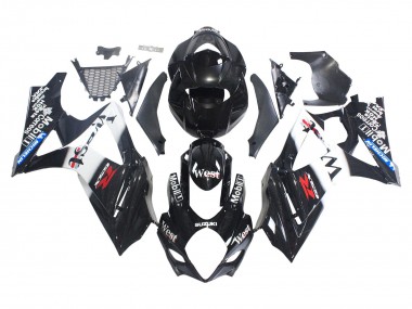 Wholesale 2007-2008 Suzuki GSXR 1000 Motorcycle Fairings - Glossy Black White West Canada