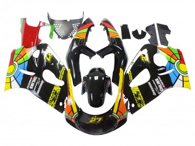 Wholesale 1996-2000 Suzuki GSXR 600 / GSXR 750 Motorcycle Fairings - Black Multicolor 27 Canada