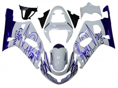 Wholesale 2001-2003 Suzuki GSXR 600 / GSXR 750 Motorcycle Fairings - White Blue Corona Alstare Canada