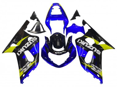 Wholesale 2001-2003 Suzuki GSXR 600 / GSXR 750 Motorcycle Fairings - Blue Yellow Glossy Black Canada