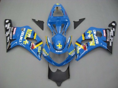 Wholesale 2001-2003 Suzuki GSXR 600 / GSXR 750 Motorcycle Fairings - Blue Yellow Black Motul Rizla Canada