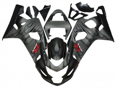 Wholesale 2004-2005 Suzuki GSXR 600 / GSXR 750 Motorcycle Fairings - Grey Black Flame Canada