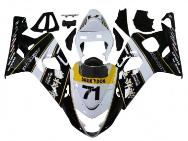 Wholesale 2004-2005 Suzuki GSXR 600 / GSXR 750 Motorcycle Fairings - White Black Yellow Dark Dog 71 Canada
