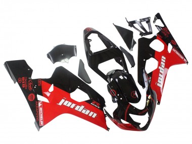 Wholesale 2004-2005 Suzuki GSXR 600 / GSXR 750 Motorcycle Fairings - Glossy Black Red Jordan Michelin Canada