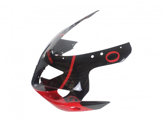 2004-2005 Suzuki GSXR 600 / GSXR 750 Motorcycle Fairings - Glossy Black Red Jordan Michelin Canada