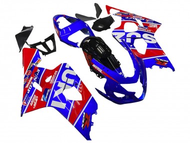 Wholesale 2004-2005 Suzuki GSXR 600 / GSXR 750 Motorcycle Fairings - Blue Red Black Motul Dunlop Canada