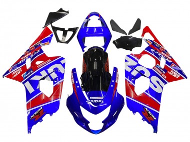 Wholesale 2004-2005 Suzuki GSXR 600 / GSXR 750 Motorcycle Fairings - Blue Red Black Motul Dunlop Canada