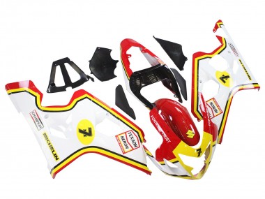Wholesale 2004-2005 Suzuki GSXR 600 / GSXR 750 Motorcycle Fairings - White Red Yellow Michelin Texaon Heron 7 Canada