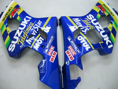 Wholesale 2004-2005 Suzuki GSXR 600 / GSXR 750 Motorcycle Fairings - Blue White Yellow Green Telefumica Motul MoviStar Canada