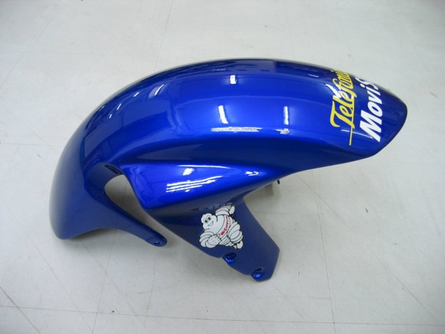 2004-2005 Suzuki GSXR 600 / GSXR 750 Motorcycle Fairings - Blue White Yellow Green Telefumica Motul MoviStar Canada