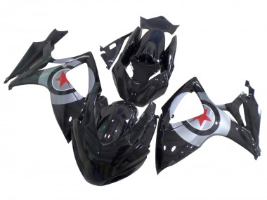 Wholesale 2004-2005 Suzuki GSXR 600 / GSXR 750 Motorcycle Fairings - Glossy Black Silver Red Star Canada