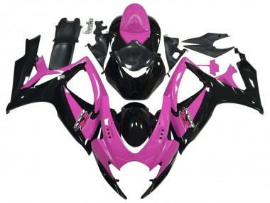 Wholesale 2006-2007 Suzuki GSXR 600 / GSXR 750 Motorcycle Fairing - Pink Glossy Black Canada