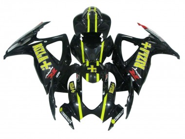 Wholesale 2006-2007 Suzuki GSXR 600 / GSXR 750 Motorcycle Fairings - Glossy Black Yellow Rizla Canada