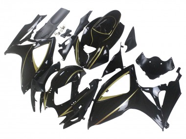 Wholesale 2006-2007 Suzuki GSXR 600 / GSXR 750 Motorcycle Fairings - Glossy Black Gold Stripe Canada