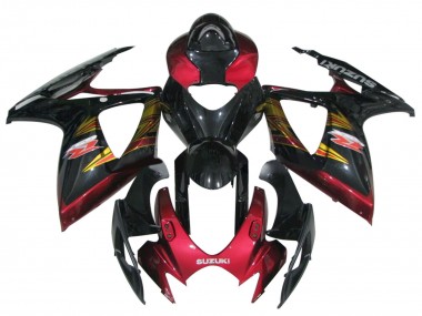 Wholesale 2006-2007 Suzuki GSXR 600 / GSXR 750 Motorcycle Fairing - Glossy Black Red Gold Canada