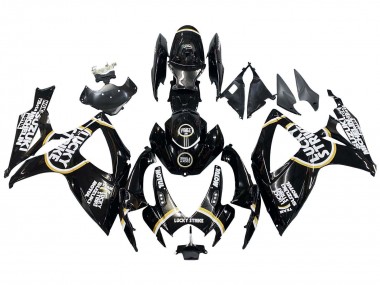 Wholesale 2006-2007 Suzuki GSXR 600 / GSXR 750 Motorcycle Fairings - Glossy Black White Motul Lucky Strike Canada