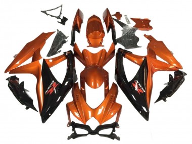 Wholesale 2008-2010 Suzuki GSXR 600 / GSXR 750 Motorcycle Fairing - Orange Glossy Black Canada