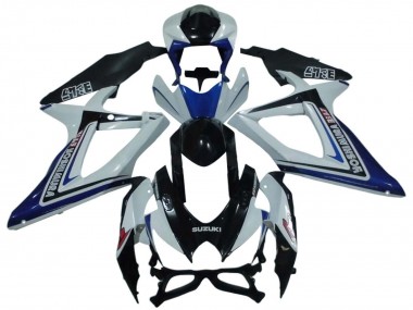 Wholesale 2008-2010 Suzuki GSXR 600 / GSXR 750 Motorcycle Fairings - White Blue Glossy Black Alstare Canada