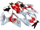 2008-2010 Suzuki GSXR 600 / GSXR 750 Motorcycle Fairings - White Red Motul Lucky Strike Canada