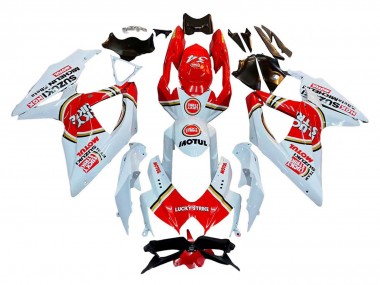 Wholesale 2008-2010 Suzuki GSXR 600 / GSXR 750 Motorcycle Fairings - White Red Motul Lucky Strike Canada