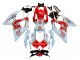 2008-2010 Suzuki GSXR 600 / GSXR 750 Motorcycle Fairings - White Red Motul Lucky Strike Canada