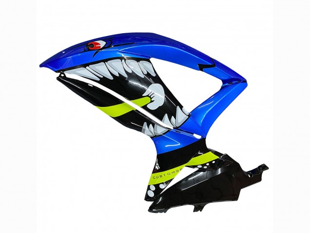 2008-2010 Suzuki GSXR 600 / GSXR 750 Motorcycle Fairings - Blue Fluorescent Green Shark Canada