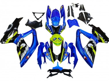 Wholesale 2008-2010 Suzuki GSXR 600 / GSXR 750 Motorcycle Fairings - Blue Fluorescent Green Shark Canada