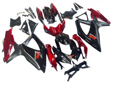 Wholesale 2008-2010 Suzuki GSXR 600 / GSXR 750 Motorcycle Fairing - Red Glossy Black Canada