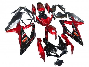 Wholesale 2008-2010 Suzuki GSXR 600 / GSXR 750 Motorcycle Fairings - Red Glossy Black Canada