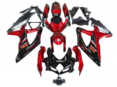 Wholesale 2008-2010 Suzuki GSXR 600 / GSXR 750 Motorcycle Fairings - Red Glossy Black Canada