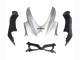2008-2010 Suzuki GSXR 600 / GSXR 750 Motorcycle Fairings - Silver Matte Black Canada