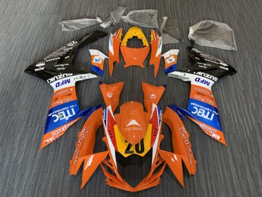 Wholesale 2008-2010 Suzuki GSXR 600 / GSXR 750 Motorcycle Fairings - Orange Blue White Black ITEC Canada