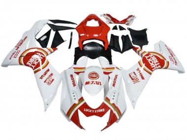 Wholesale 2008-2010 Suzuki GSXR 600 / GSXR 750 Motorcycle Fairings - White Red Lucky Strike Canada