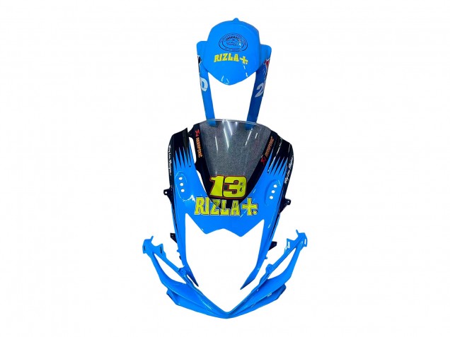 2011-2024 Suzuki GSXR 600 / GSXR 750 Motorcycle Fairings - Blue Gold Red Black Rizla Canada