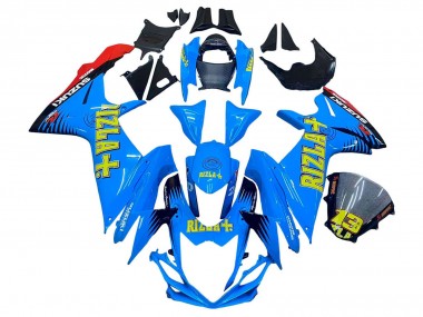 Wholesale 2011-2024 Suzuki GSXR 600 / GSXR 750 Motorcycle Fairings - Blue Gold Red Black Rizla Canada