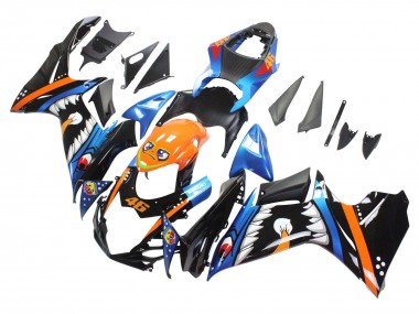 Wholesale 2011-2024 Suzuki GSXR 600 / GSXR 750 Motorcycle Fairings - Light Blue Orange Black White Shark 46 Canada