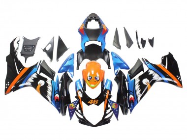 Wholesale 2011-2024 Suzuki GSXR 600 / GSXR 750 Motorcycle Fairings - Light Blue Orange Black White Shark 46 Canada