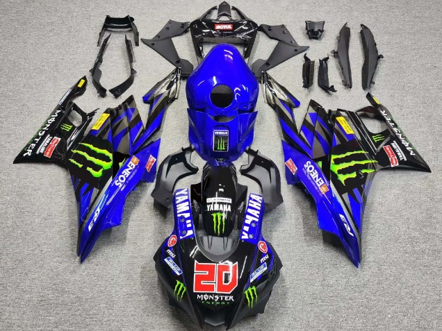 2019-2021 Yamaha YZF R3/R25 Motorcycle Fairings - Blue Glossy Black Green ENEOS Monster 20 Canada