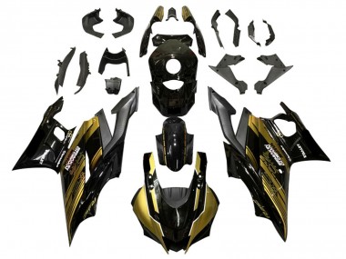 Wholesale 2019-2021 Yamaha YZF R3/R25 Motorcycle Fairings - Gold Glossy Black Semakin Didepan Canada