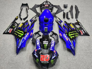 Wholesale 2022-2024 Yamaha YZF R3/R25 Motorcycle Fairings - Blue Green Black Monster ENEOS 20 Canada